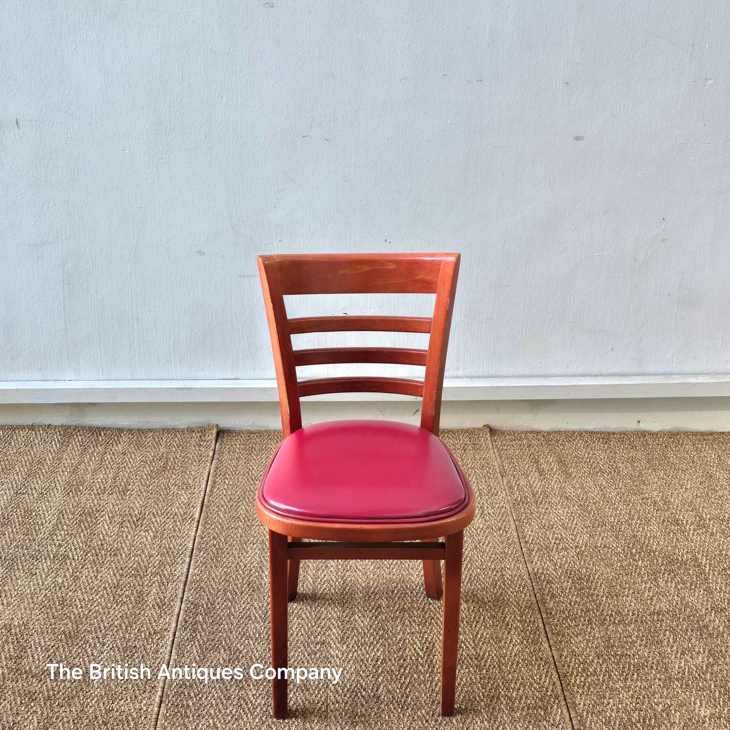 Set of Two Vintage Mid-Century Modern Ladder-Back Chairs