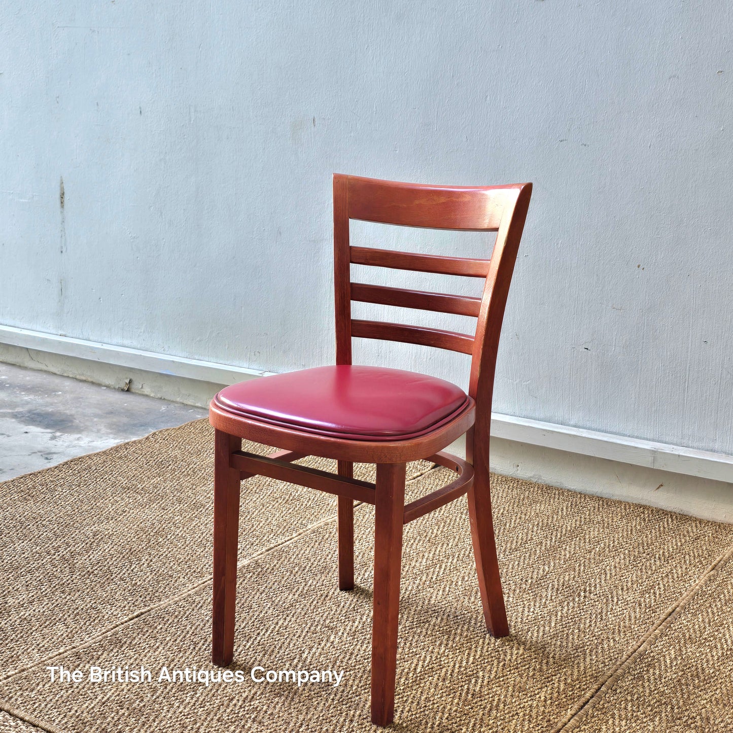 Set of Two Vintage Mid-Century Modern Ladder-Back Chairs