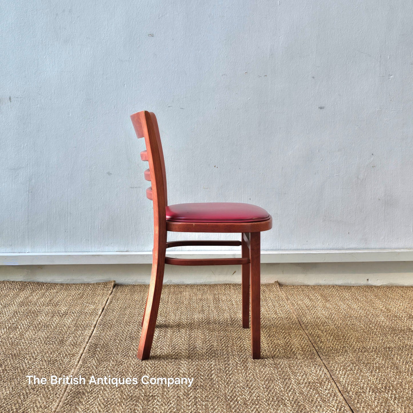 Set of Two Vintage Mid-Century Modern Ladder-Back Chairs