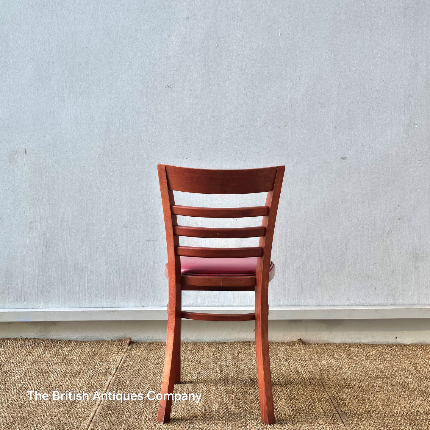 Set of Two Vintage Mid-Century Modern Ladder-Back Chairs