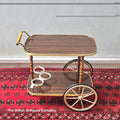 A 1970'S METALWARE DINNER TROLLEY