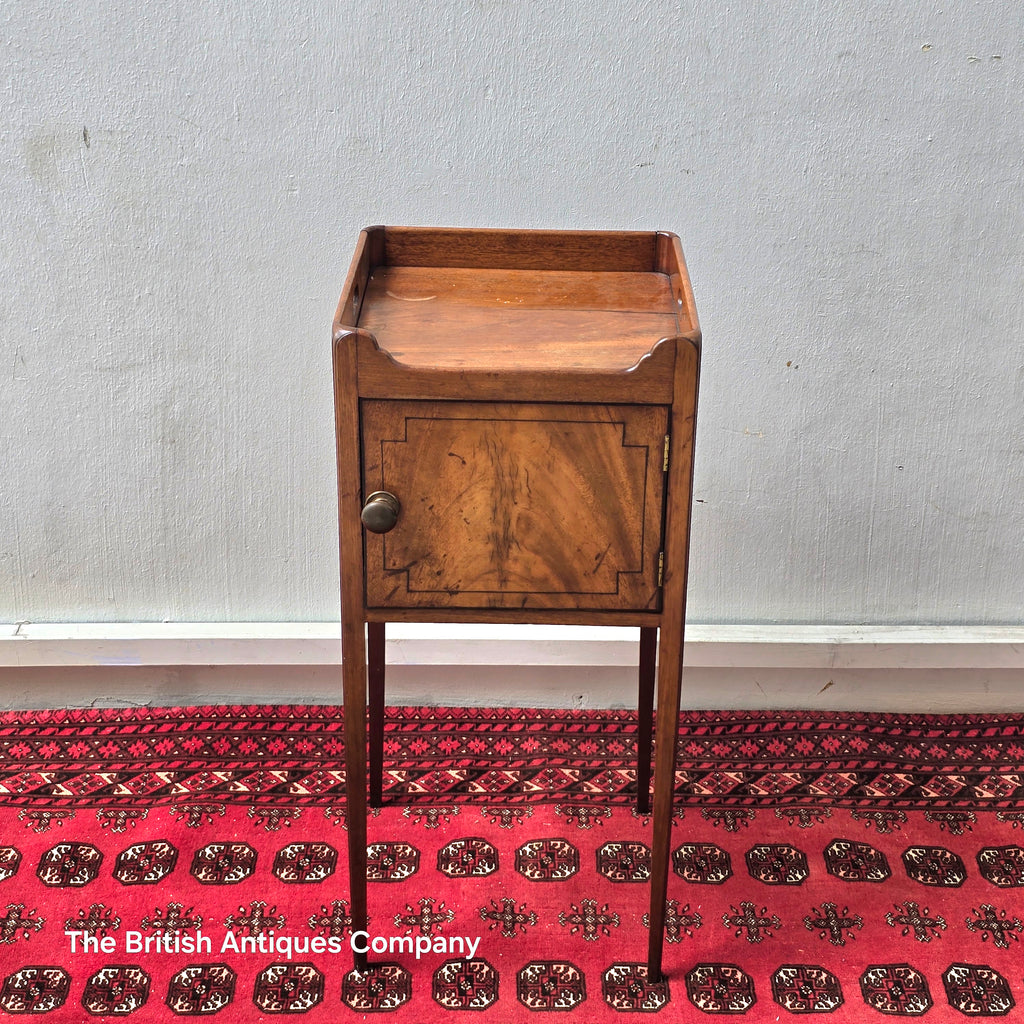 A 19th Century Style Mahogany Two Drawer Side Table On Tapering Legs With Spade Feet