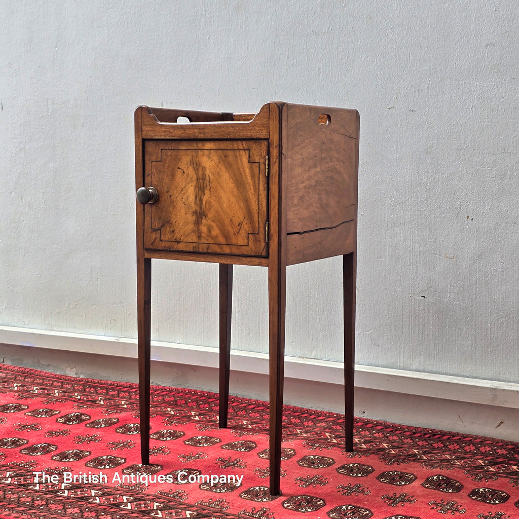 A 19th Century Style Mahogany Two Drawer Side Table On Tapering Legs With Spade Feet