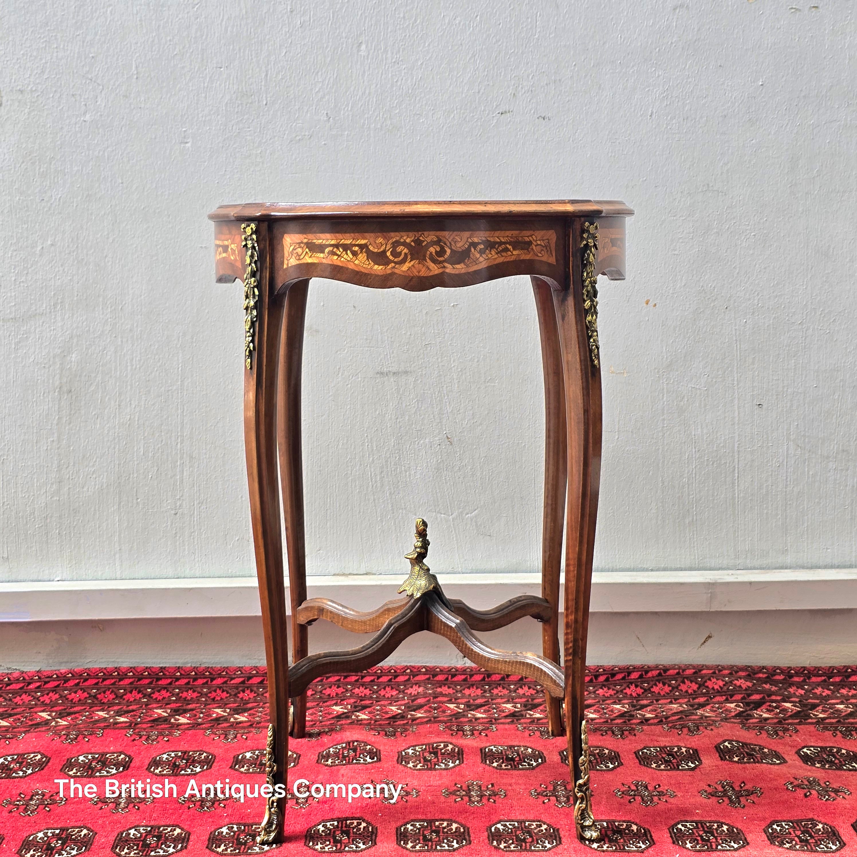 Vintage Side Table Wood Coffee Table Handmade Baroque Table French Small Table