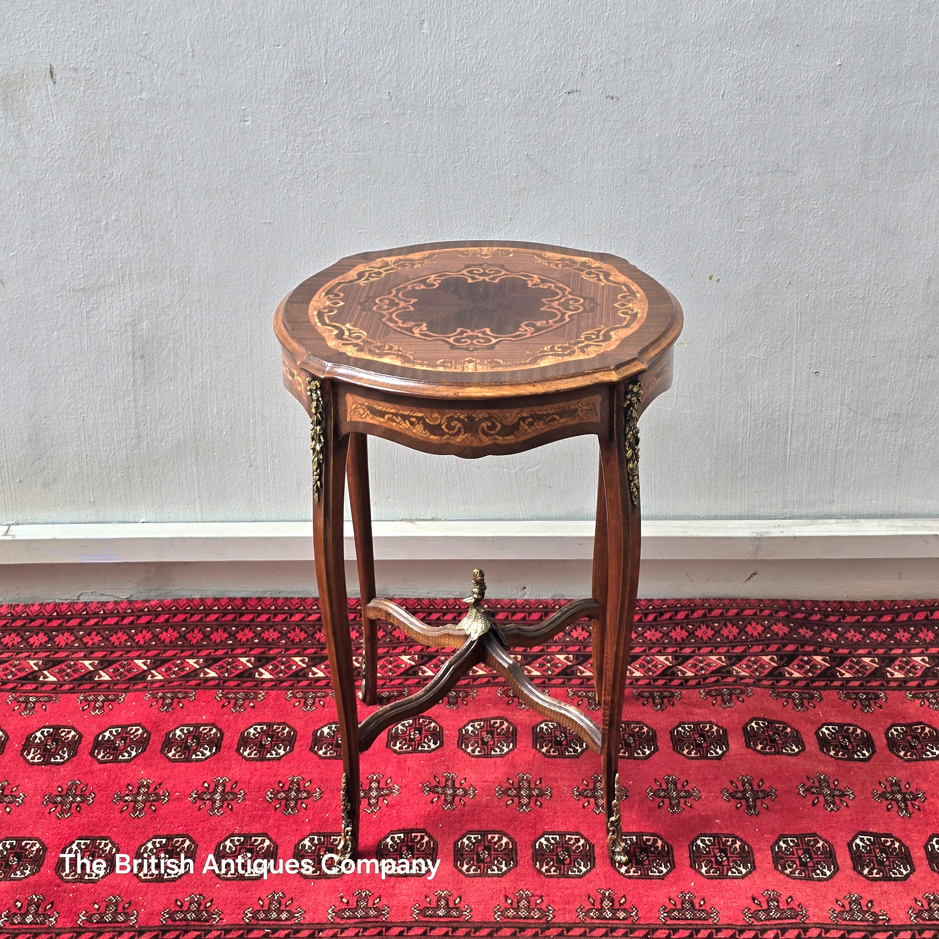 Vintage Side Table Wood Coffee Table Handmade Baroque Table French Small Table