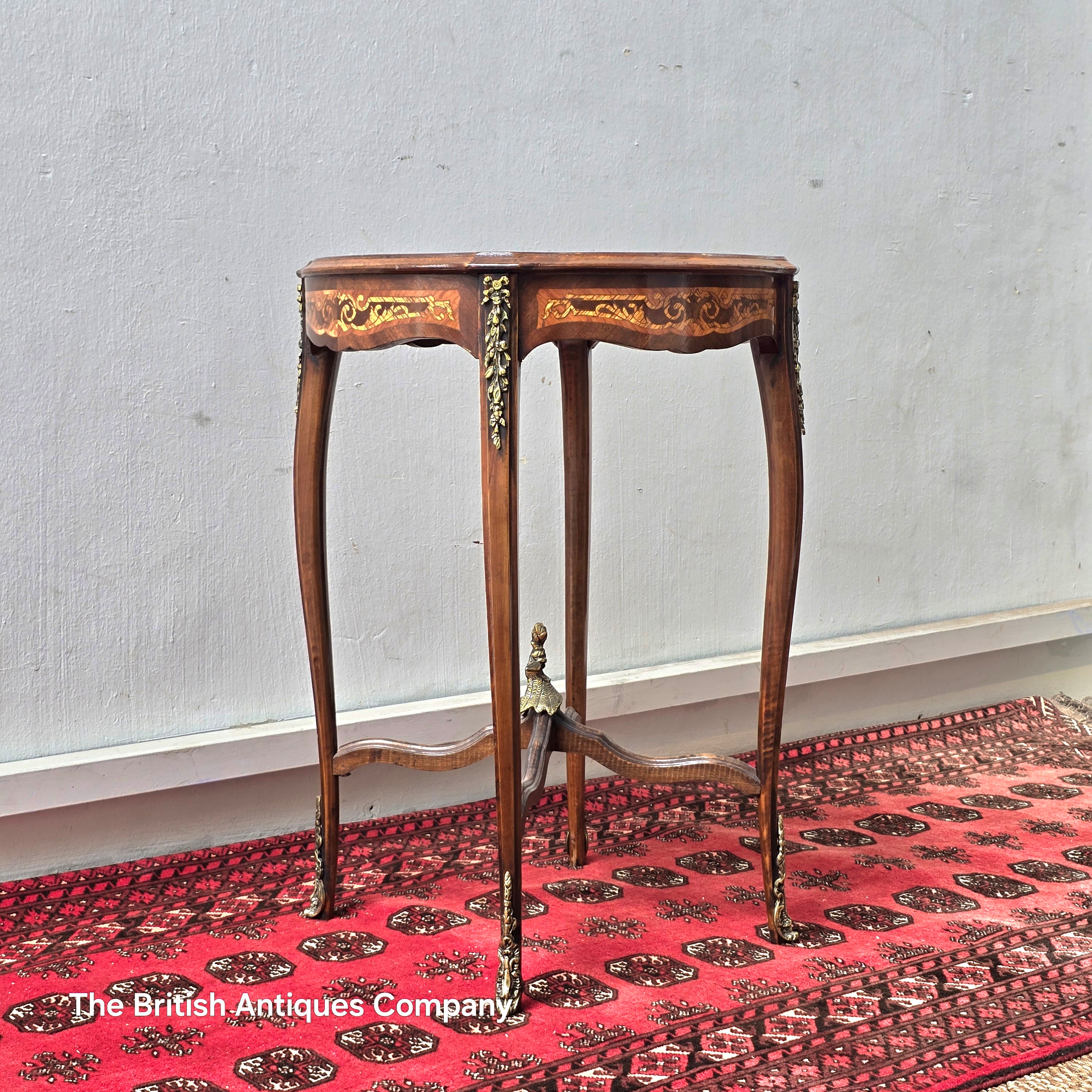 Vintage Side Table Wood Coffee Table Handmade Baroque Table French Small Table