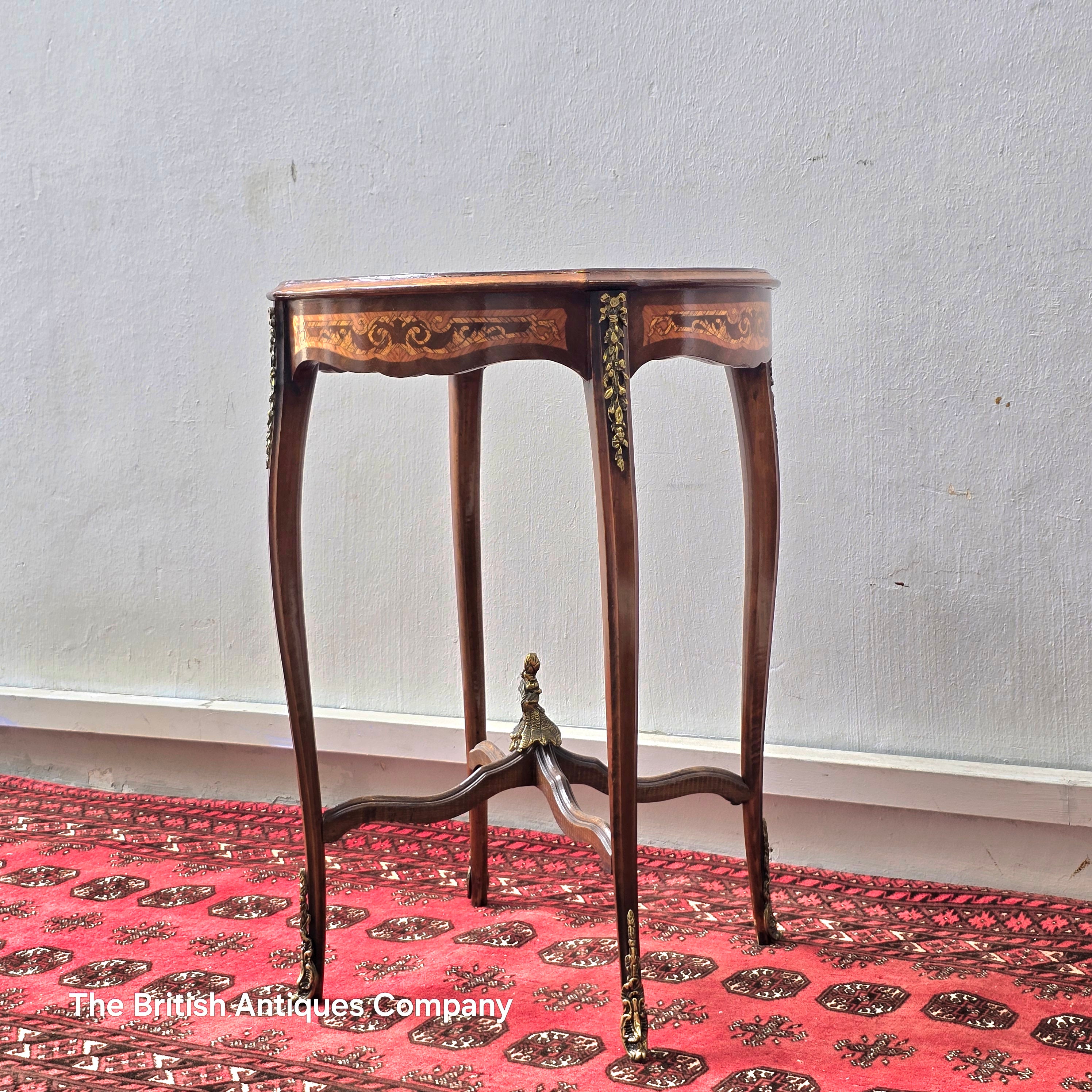 Vintage Side Table Wood Coffee Table Handmade Baroque Table French Small Table