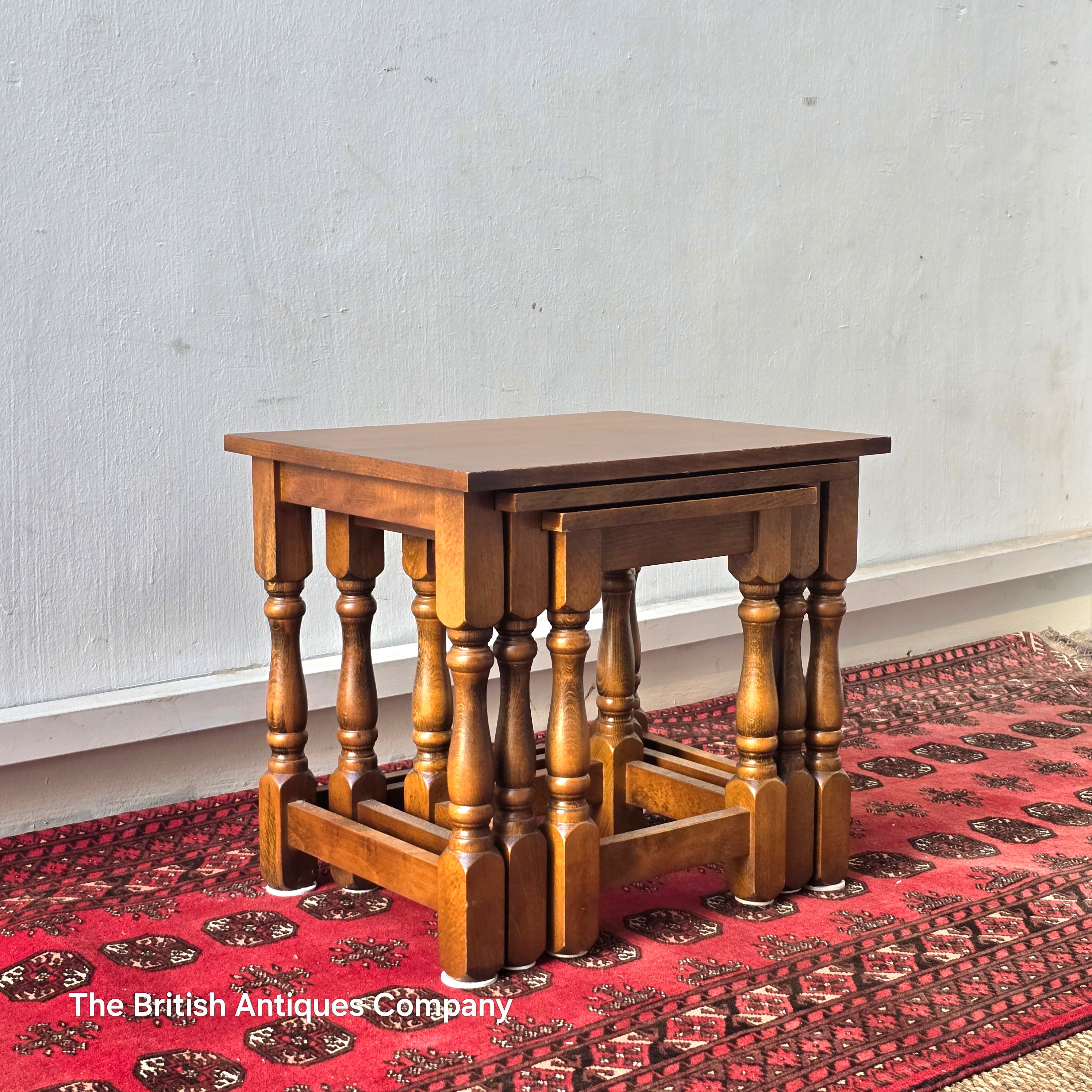 Vintage Oak Nested Table