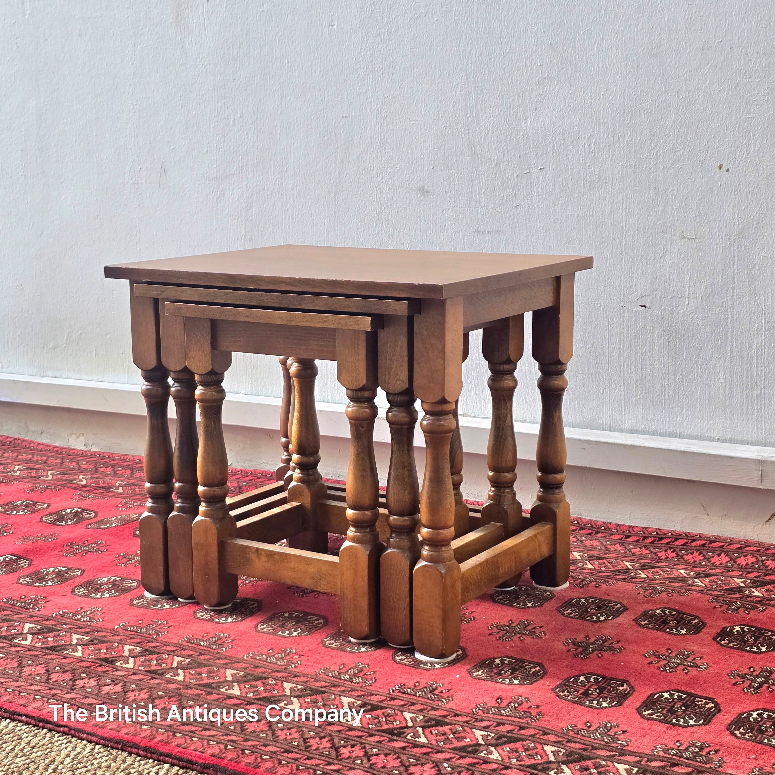Vintage Oak Nested Table
