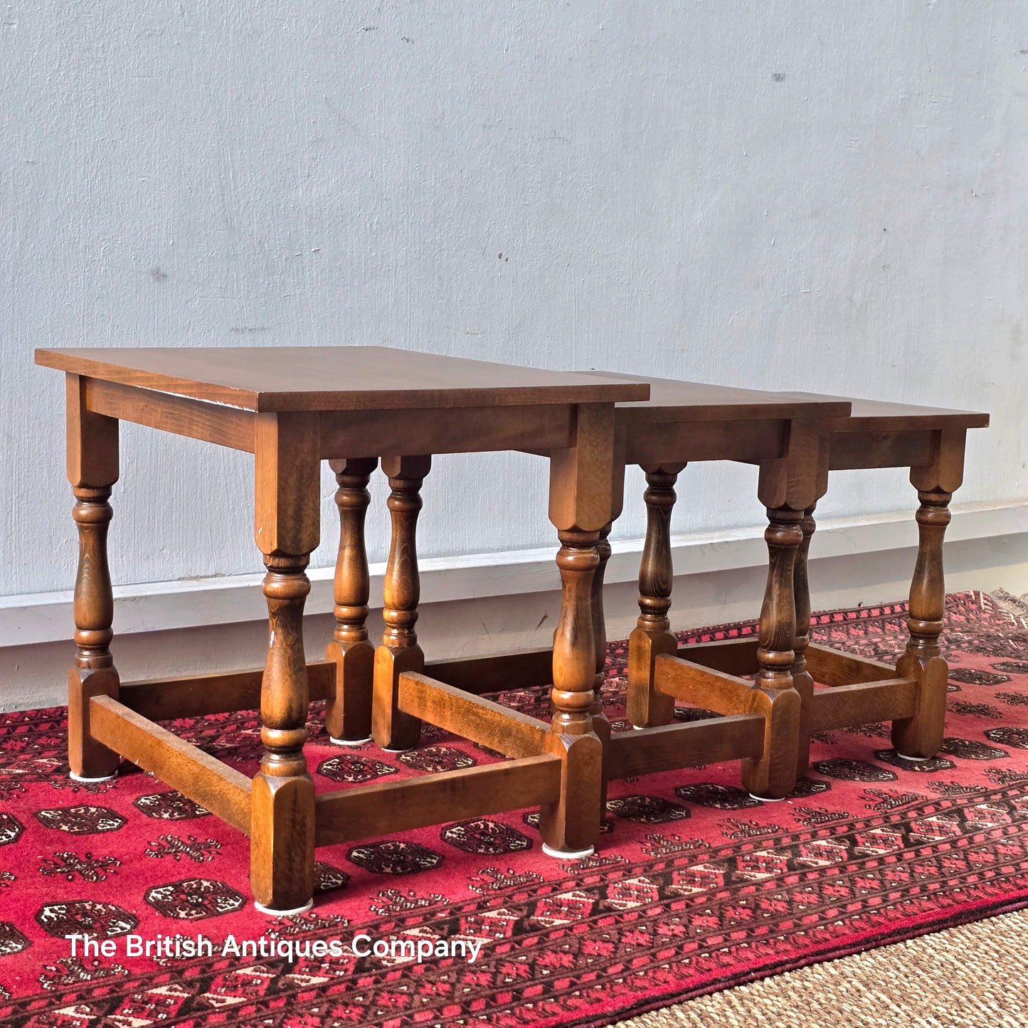 Vintage Oak Nested Table