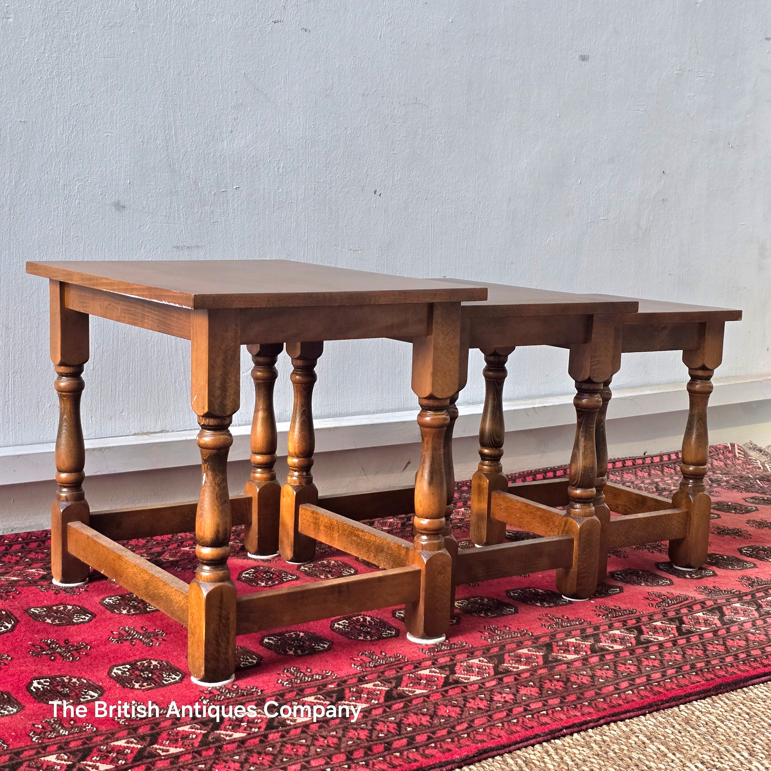 Vintage Oak Nested Table