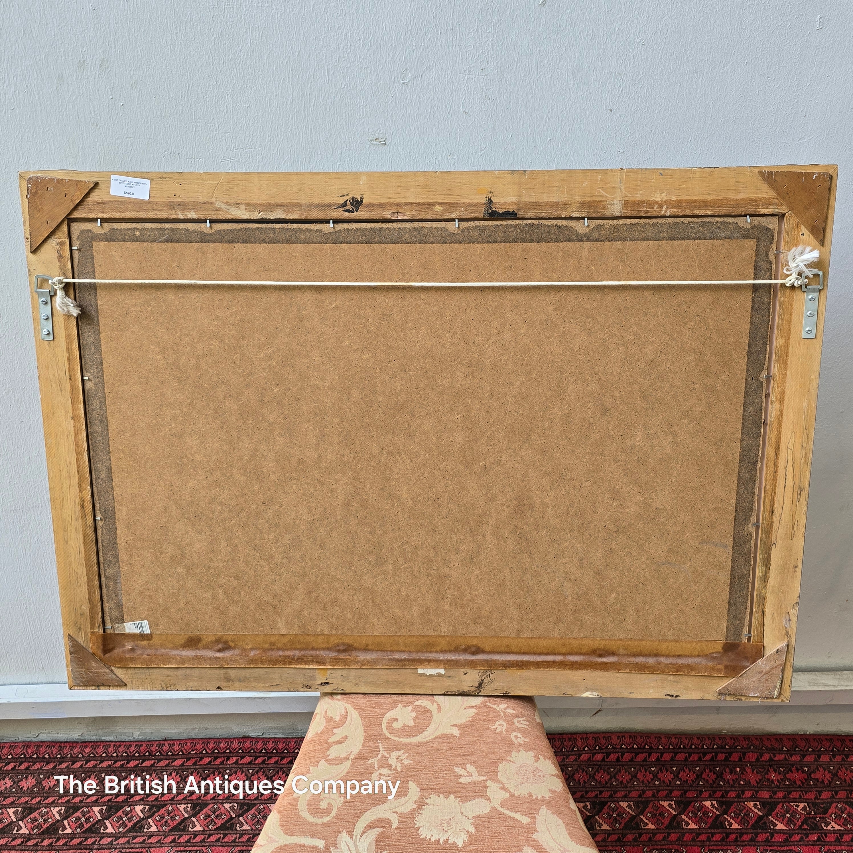 Gilt Framed Wall Mirror with Bevel Edge,(104cm x 74cm)