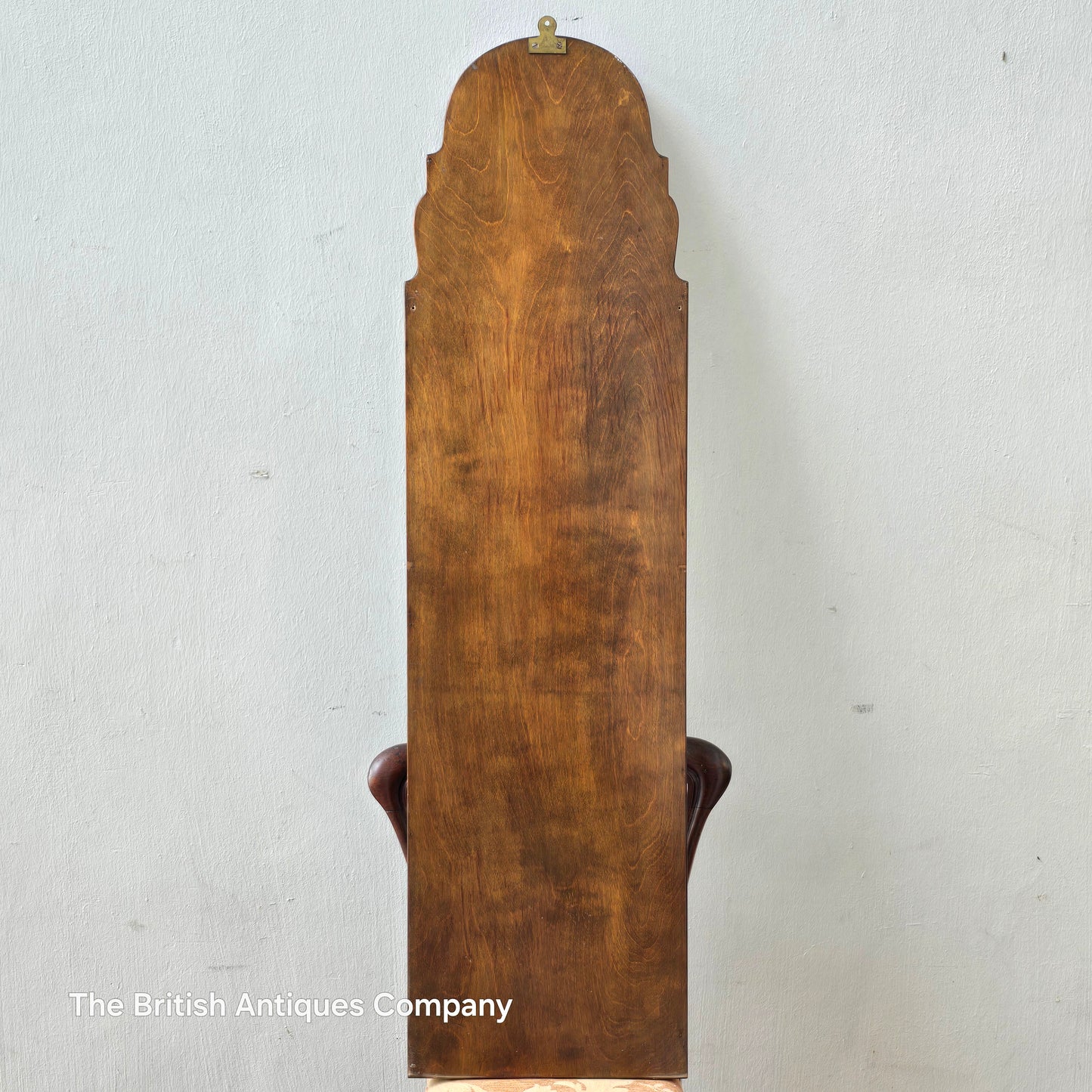 A MID 20TH CENTURY WALNUT MIRROR, 50" X 14"