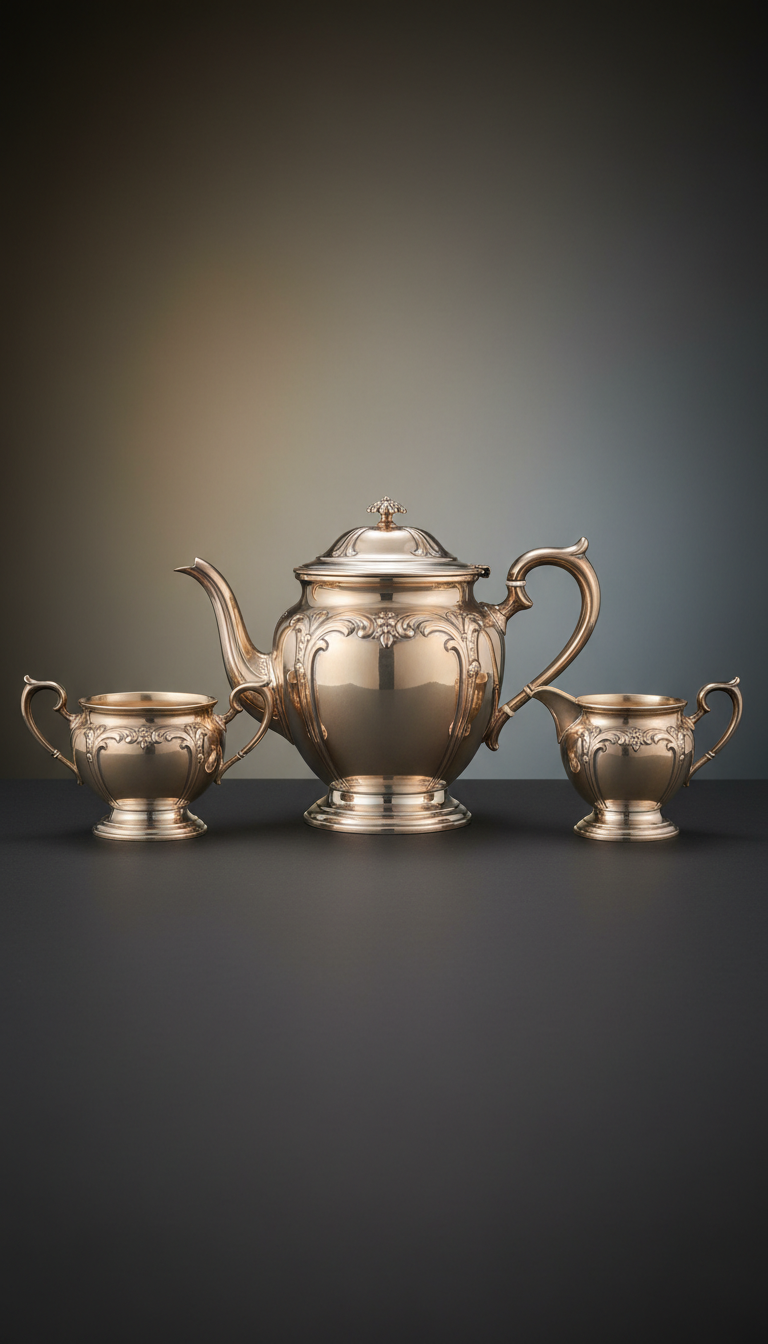 Edwardian Sterling Silver Tea Set