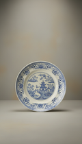Georgian blue and white porcelain charger