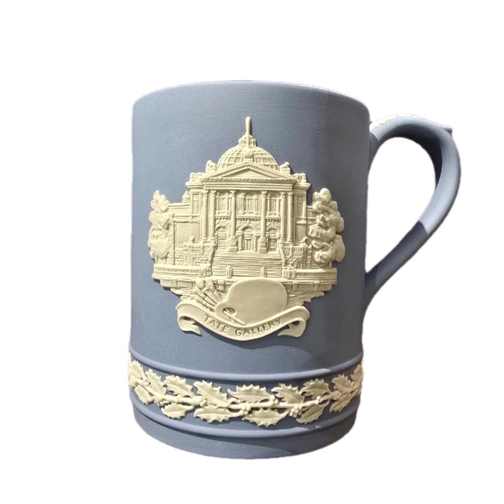 Wedgwood Pale Blue Jaspwerware Decorative Mug - Christmas Memorial Collection - 1970s to 1980s - Collectable Porcelain