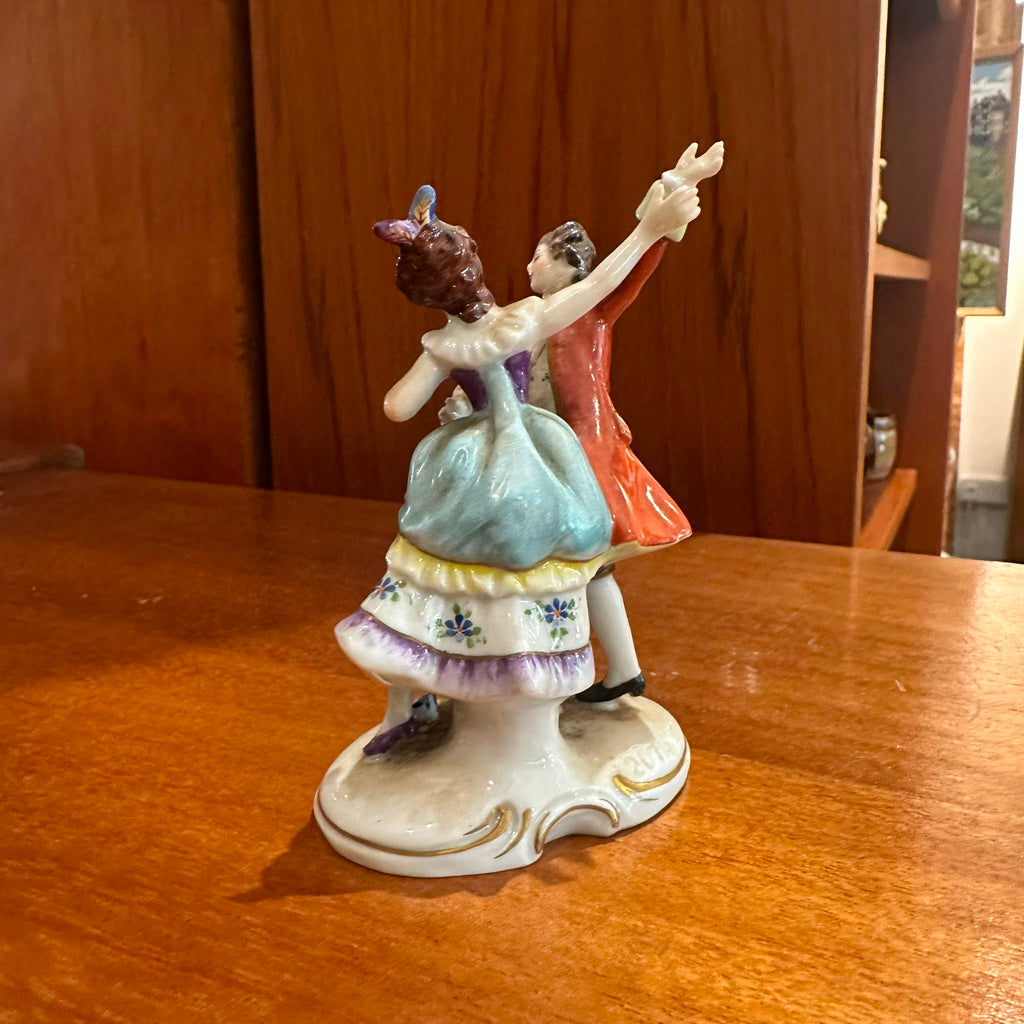Volkstedt Porcelain Dancing Couple Figurine | Antique German Porcelain