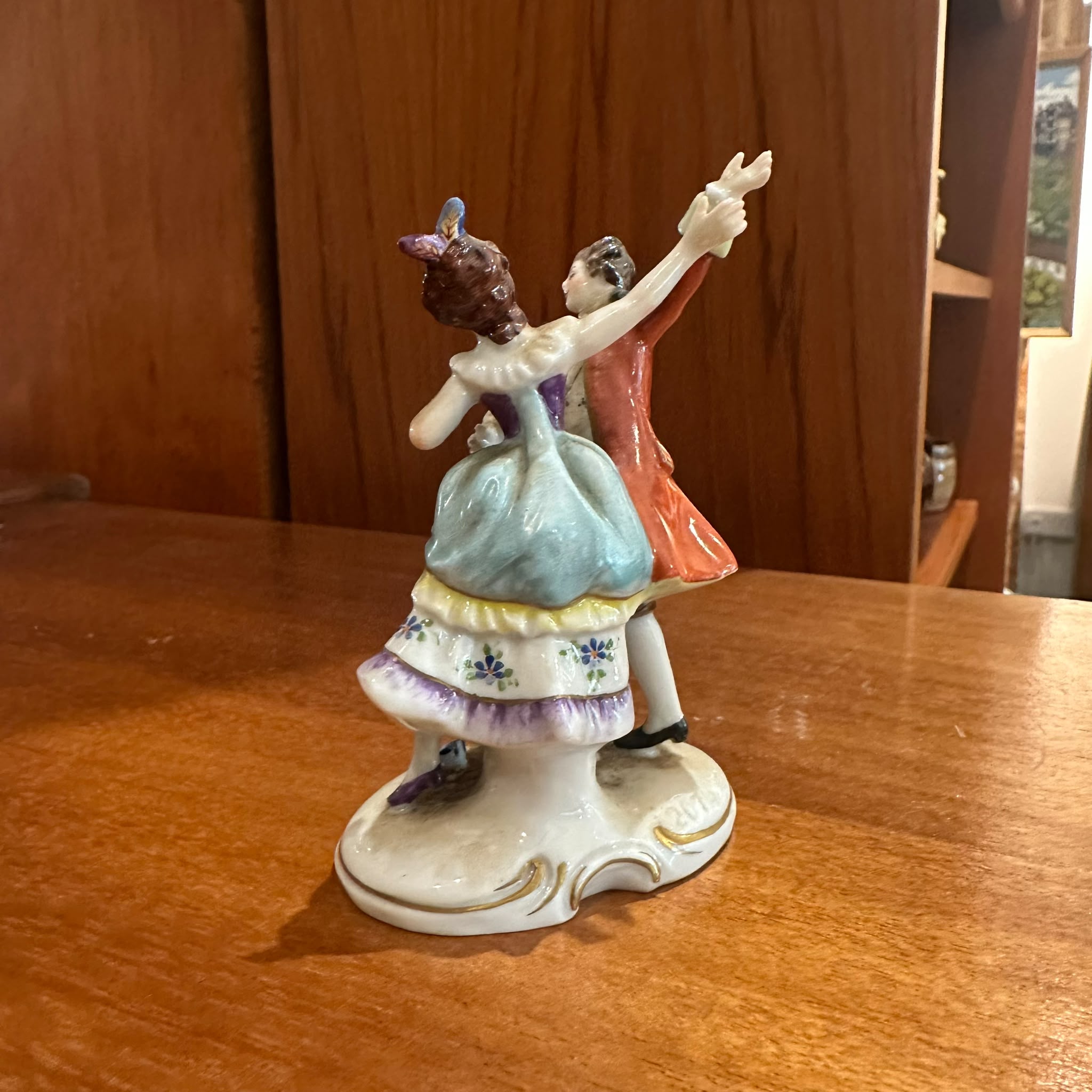 Volkstedt Porcelain Dancing Couple Figurine | Antique German Porcelain