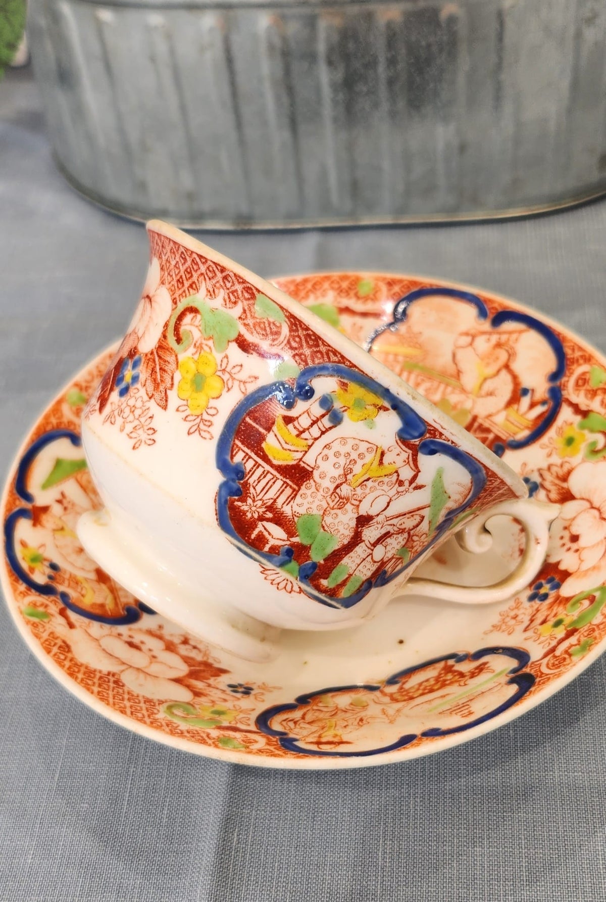 c1825 HILDITCH & SONS, Cup And Saucer Chinoiserie Pattern