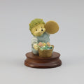 Regency Fine Arts "Surprise" Hedgehog Figurine on Wooden Base | 1990s Collectible