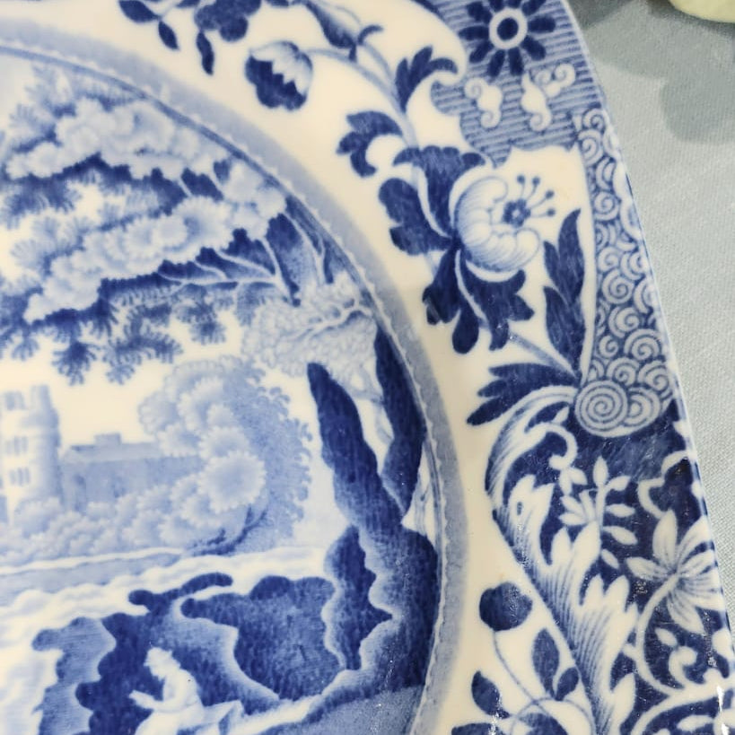 SPODE Copeland blue Italian square plate 22 cm