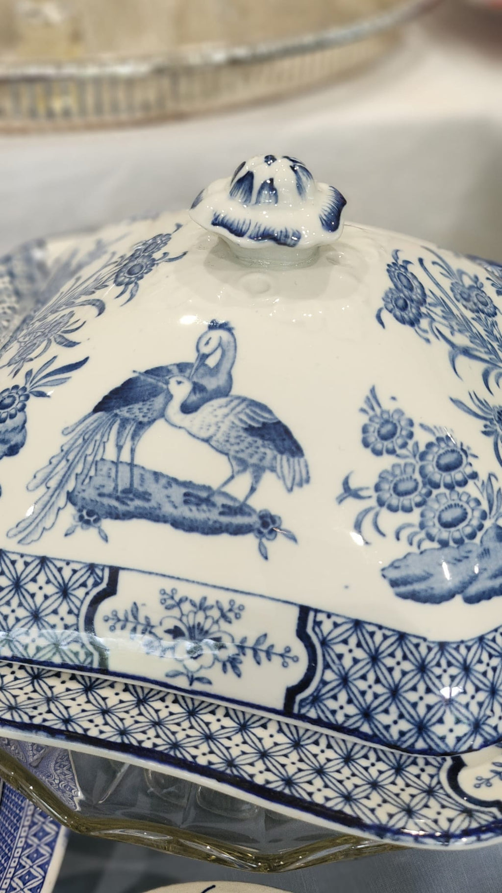 Yuan - Old Backstamp Vegetable Tureen with Lid by Wood & Sons