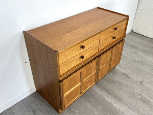 Nathan / Parker Knoll Squares, Mid Century Teak Compact Sideboard / Cupboard