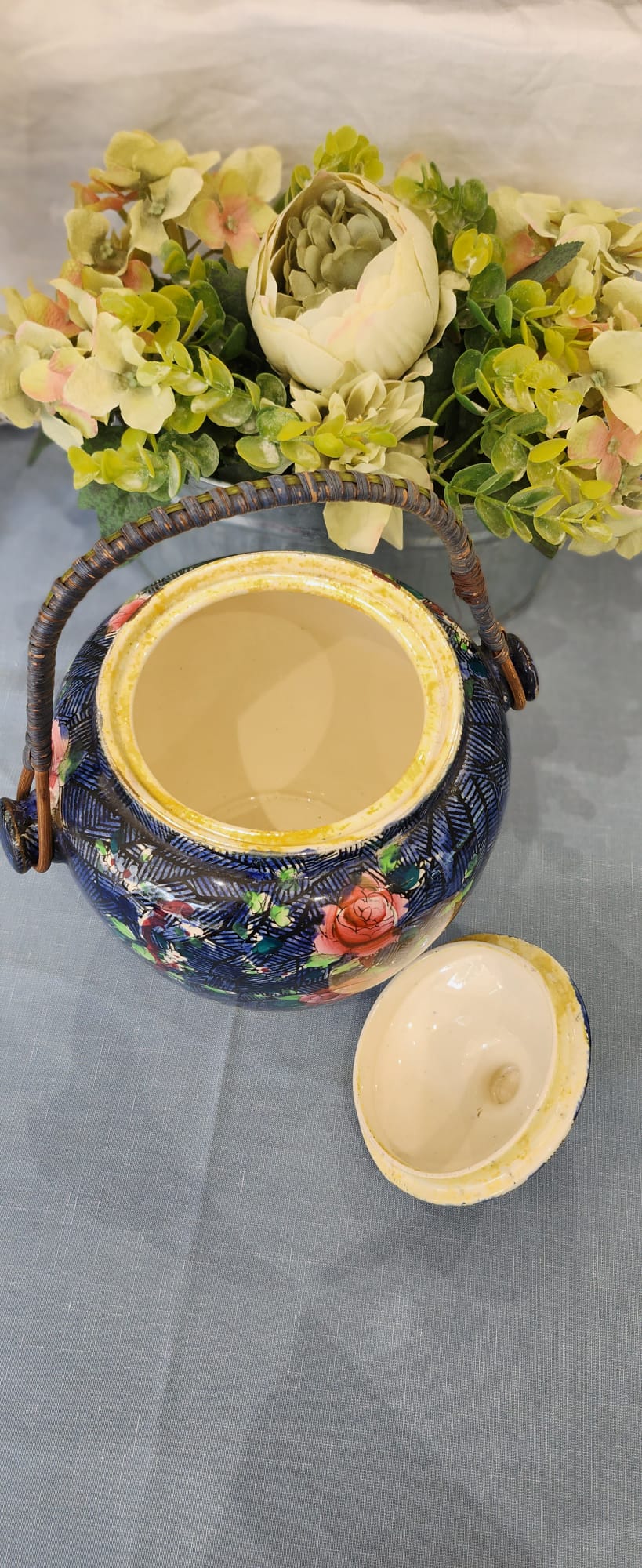 Vintage Handpainted Buscuit barrel