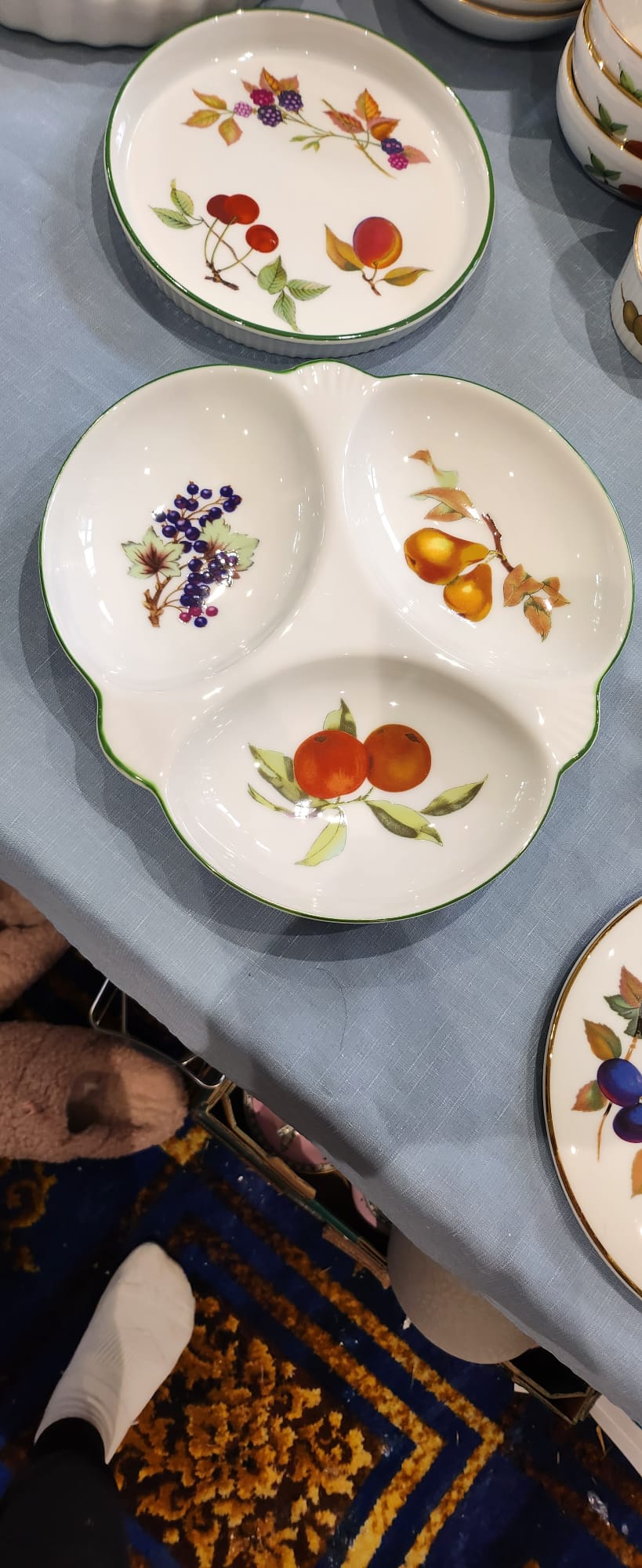 Royal Worcester Evesham Vale  3 part dish