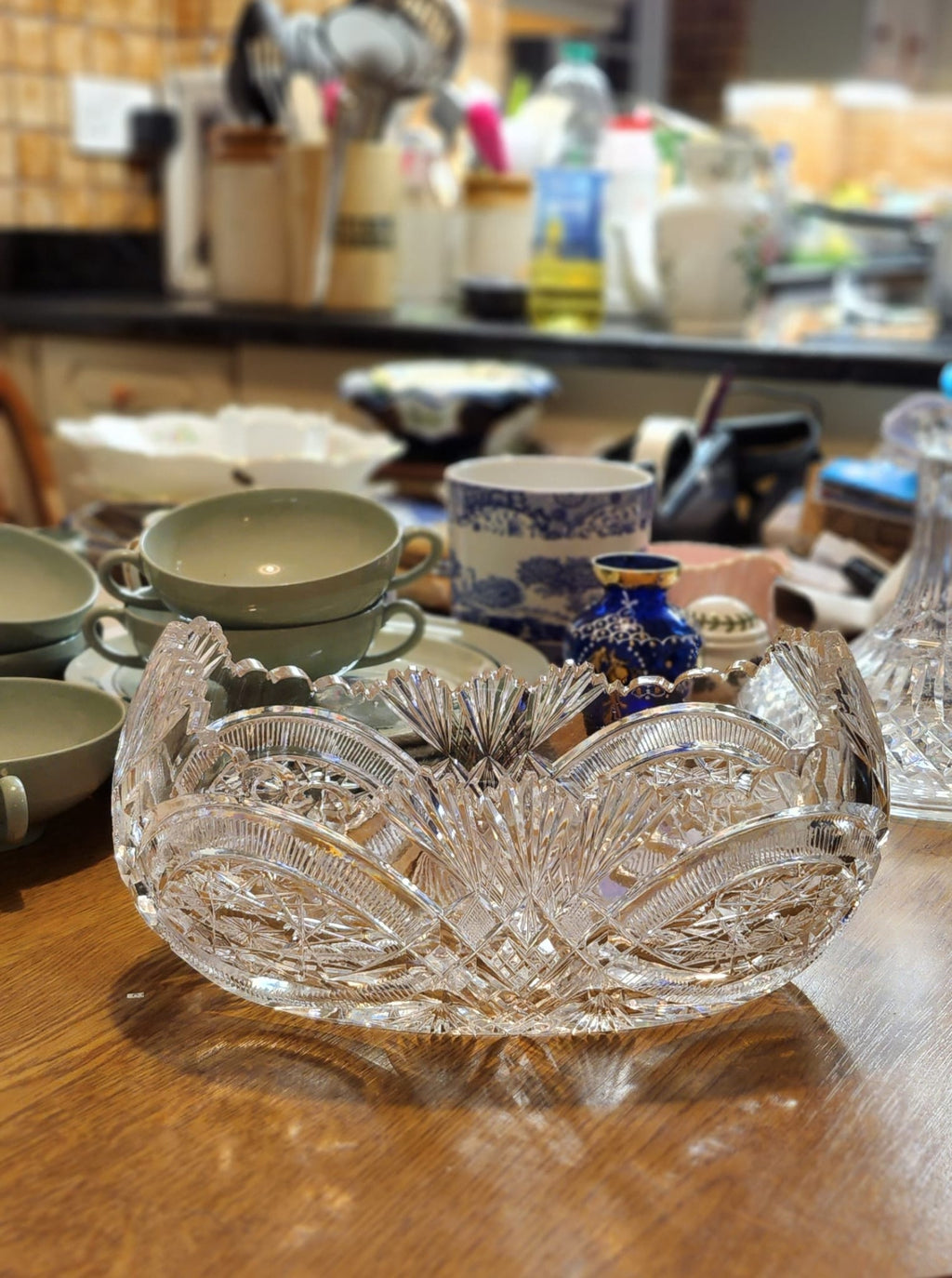 Stunning Waterford crystal oval shape bowl L 29 cm x D15cm x H14 cm