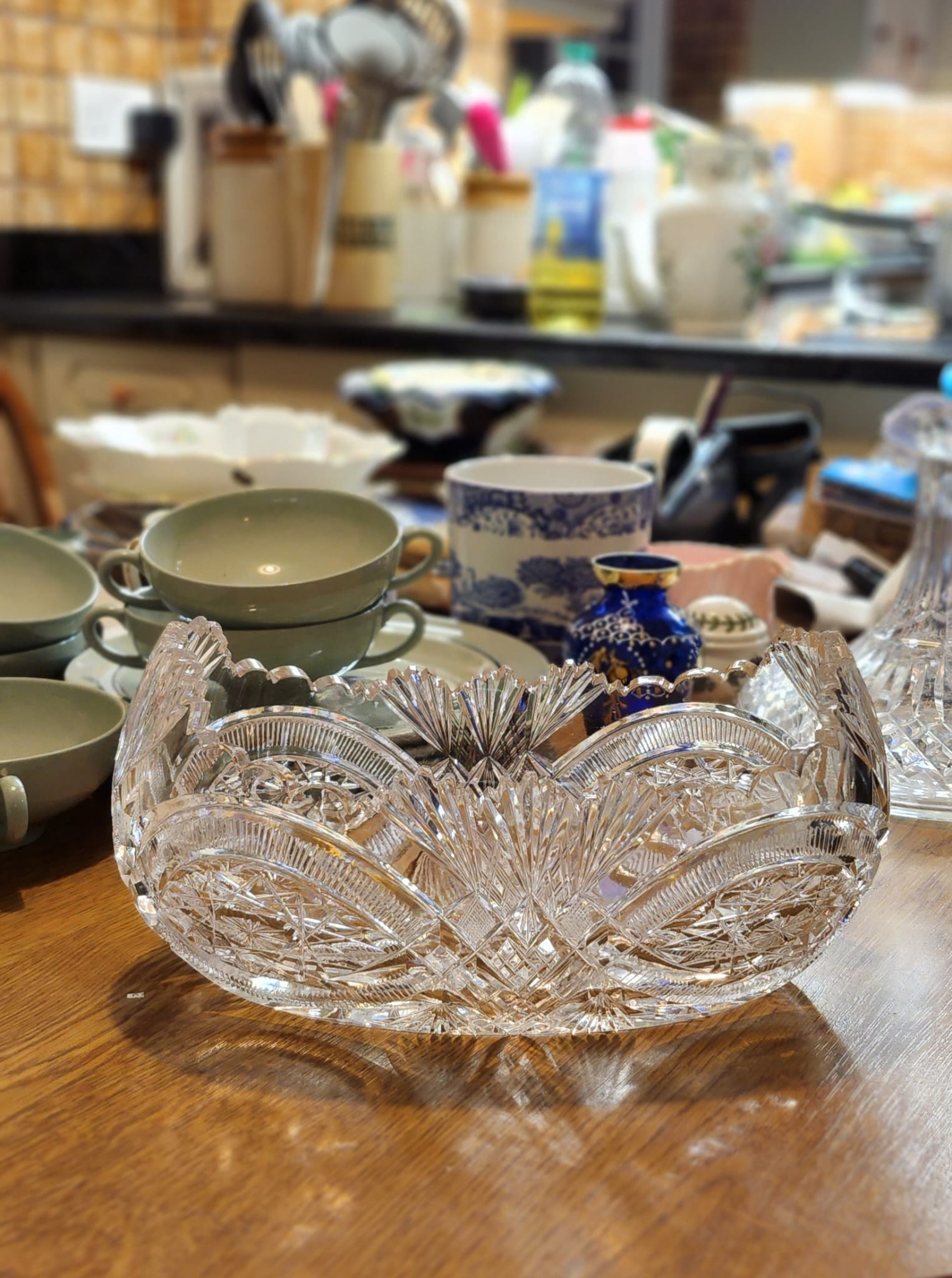 Stunning Waterford crystal oval shape bowl L 29 cm x D15cm x H14 cm