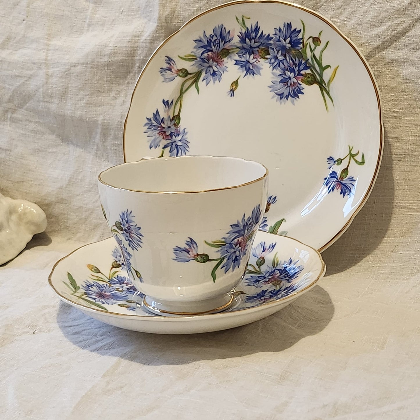 Royal Adderley fine bone china cornflower tea set