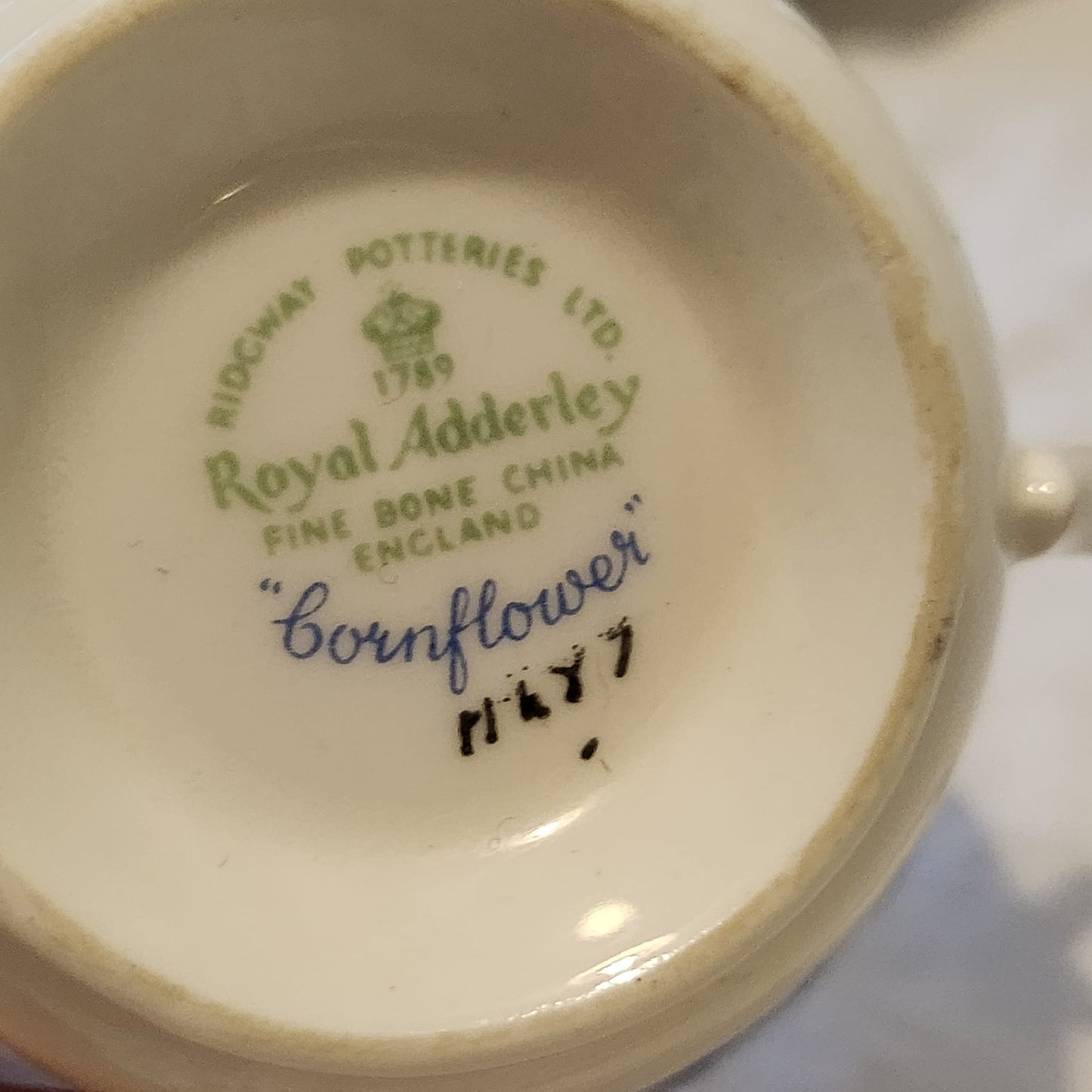 Royal Adderley fine bone china cornflower tea set