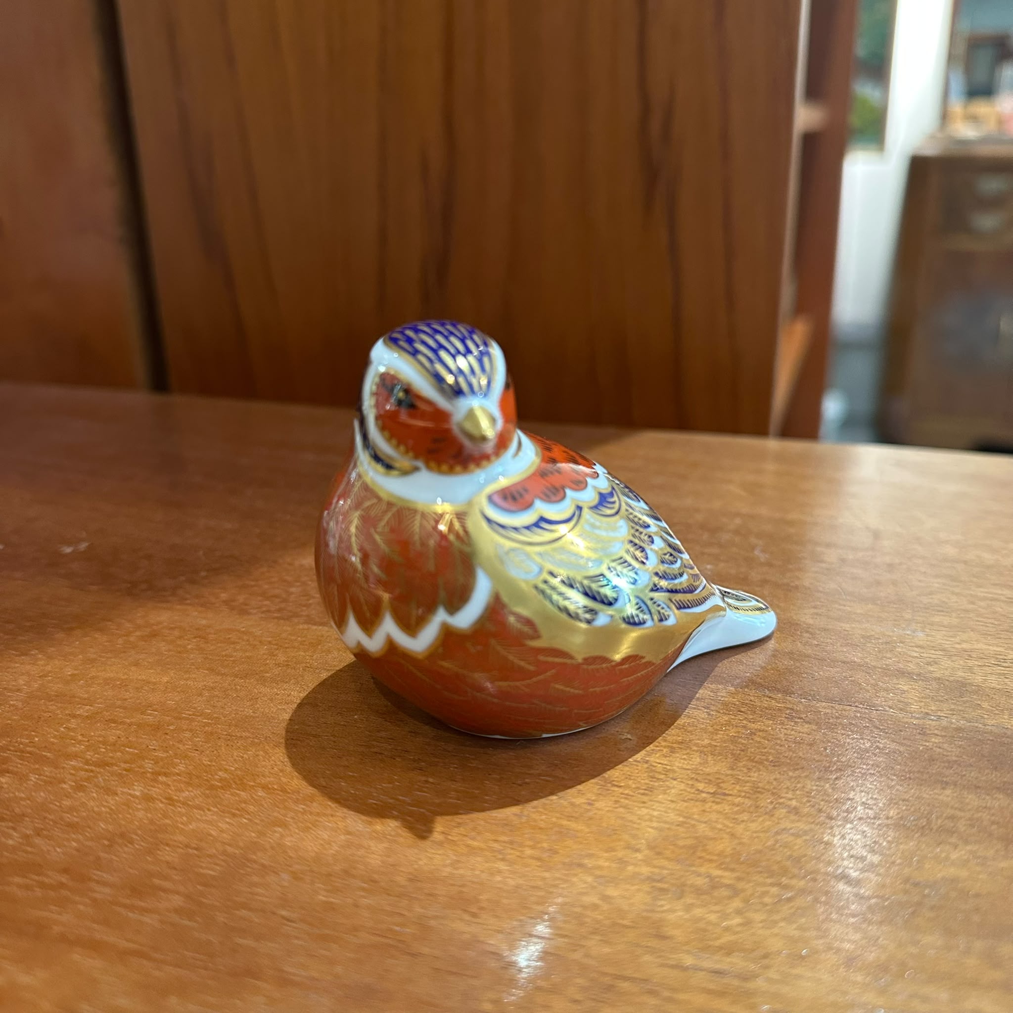 Royal Crown Derby Chaffinch Porcelain Bird Paperweight | Vintage British Collectible