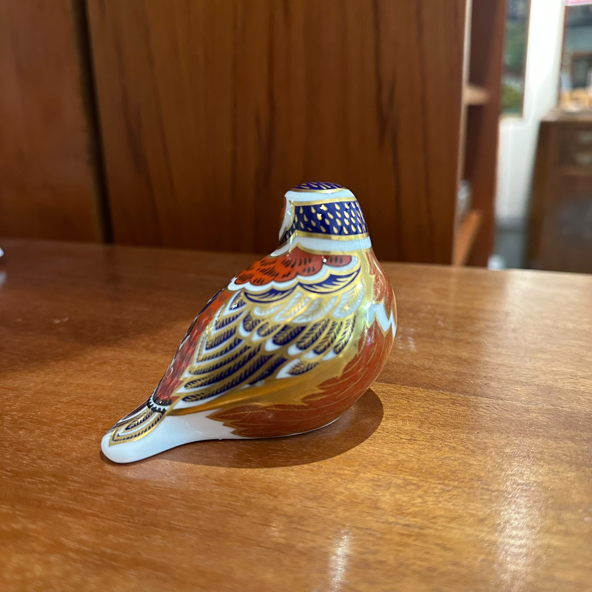 Royal Crown Derby Chaffinch Porcelain Bird Paperweight | Vintage British Collectible