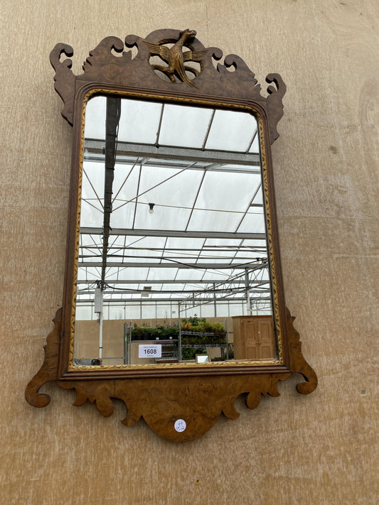 Lovely antique circa 1880 wall mirror based on the original Thomas Chippendale Georgian Phoenix example