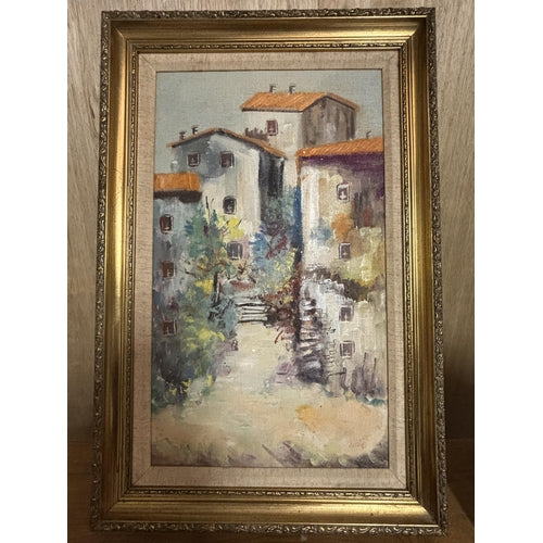 OIL ON BOARD OF BUDVA YUGOSLAVIA 1976 SIGNED