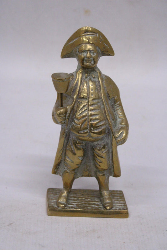 19th Century HEAVY SOLID BRASS TOWN CRIER - 19 CM