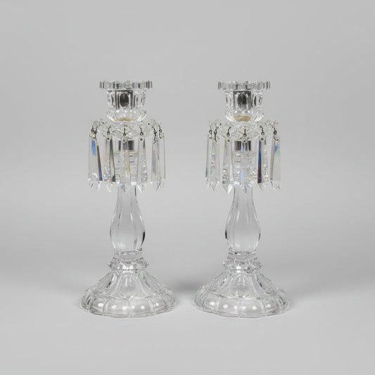 New Arrival! A Pair of Stunning 19th century Crystal Candelabras