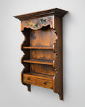 Antique French Wall Rack with Small Drawers