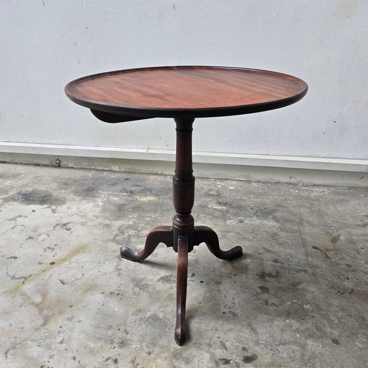 Antique Mahogany Tilt Top Table—Georgian Tripod Side Table