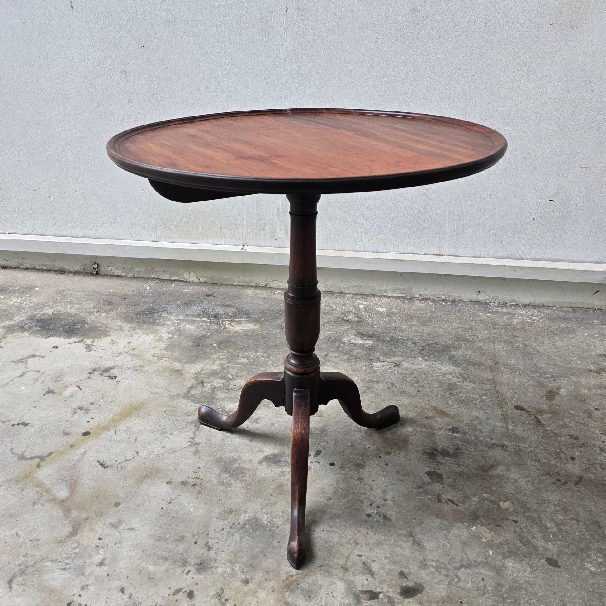 Antique Mahogany Tilt Top Table—Georgian Tripod Side Table