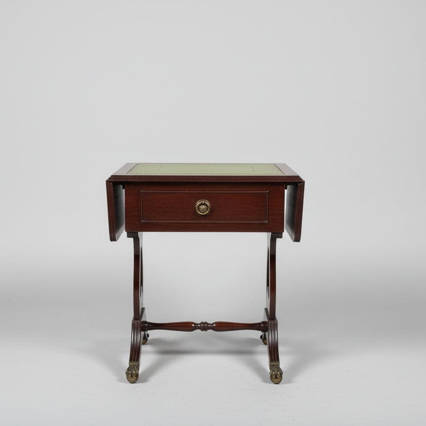Leather top table