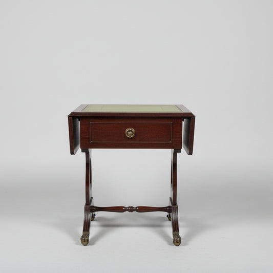 Leather top table