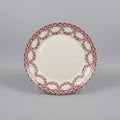 Claytan Vintage Burgundy Ribbon & Floral Garland Rimmed Plate (30cm)
