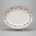 Comptoir de Famille French Vintage Burgundy Floral Oval Serving Platter (40cm)