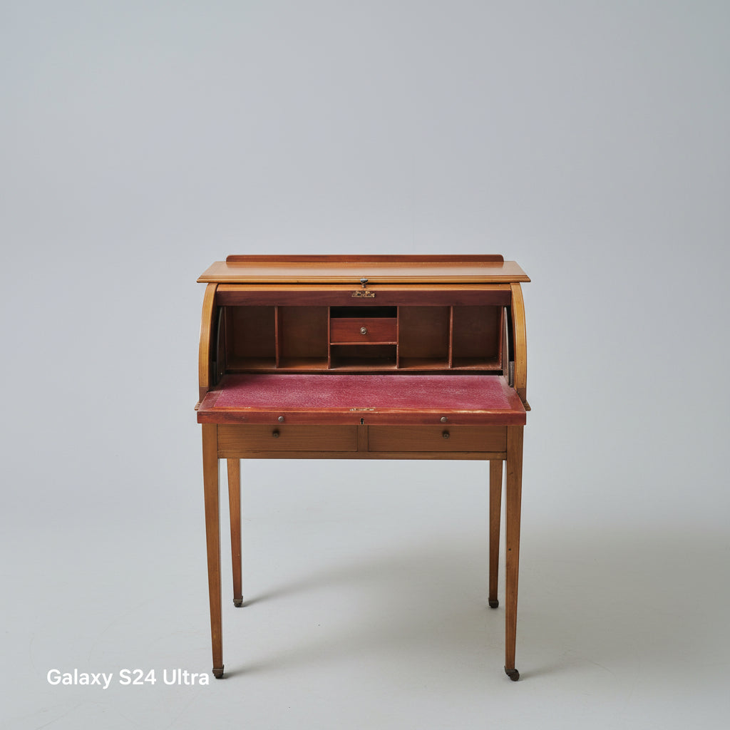 Edwardian Charming Mahogany Roll-Top Desk
