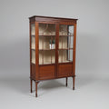 Edwardian inlaid mahogany display cabinet