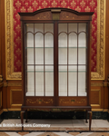 Elegant George III Style Inlaid Mahogany Glazed Display Cabinet