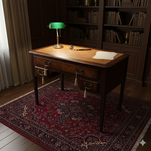 Antique Sheraton Revival Satinwood Desk